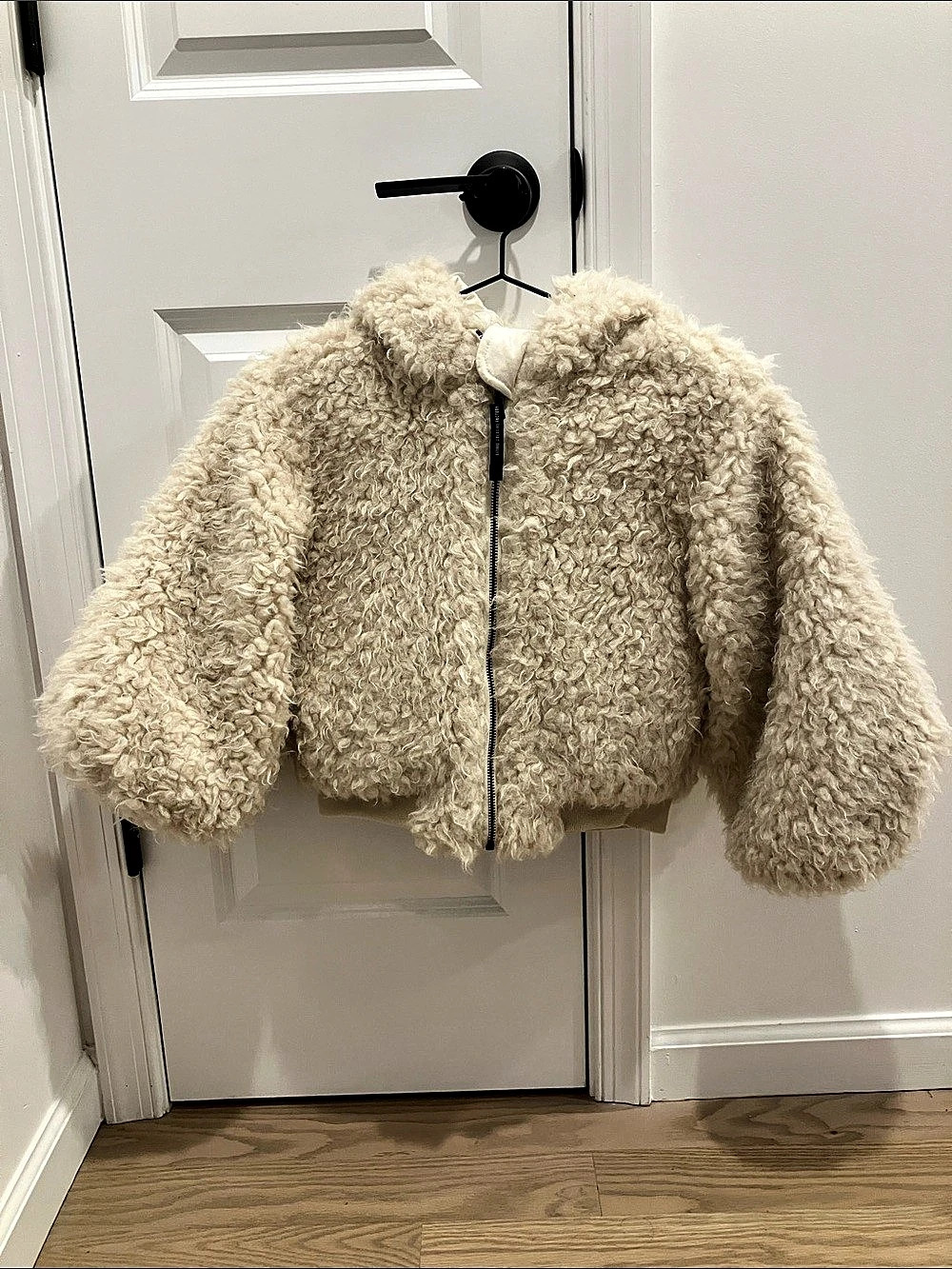 Little Creative Factory Cream Sherpa Puffer Jacket Girls Size 8-9